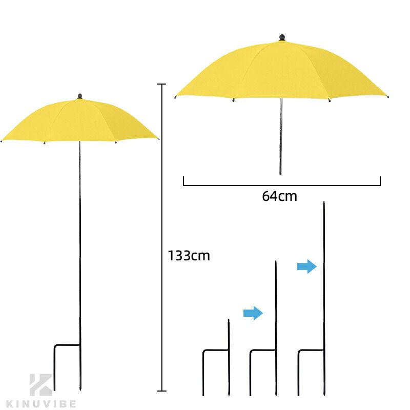 Parasols - 植物用日よけ傘 ガーデンシェード傘 観葉植物用日除け傘 鉢植え用日よけ傘 プランター日よけ傘 コンパクト 折り畳み 地差し式 ベランダ日よけ傘 庭園用シェード傘 園芸用日よけ傘 ソリッドカラー