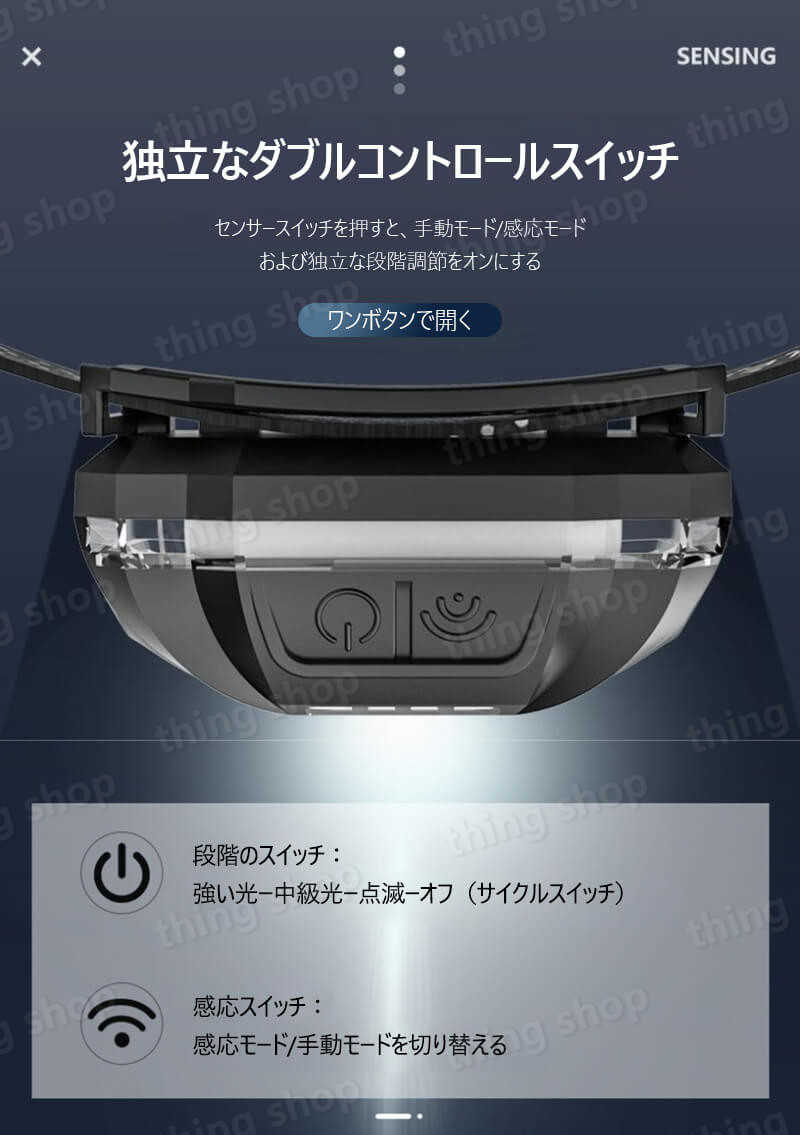 お買い物マラソン【P5倍】LEDヘッドライト 充電式 ヘッドライト 釣り 作業 スマー...