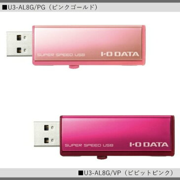 I-O DATA U3-AL8G USB 3.0/2.0対応 フラッシュメモリ USBメモリスティック 8GB U3AL8G 送料無料 【SJ00598-Q】