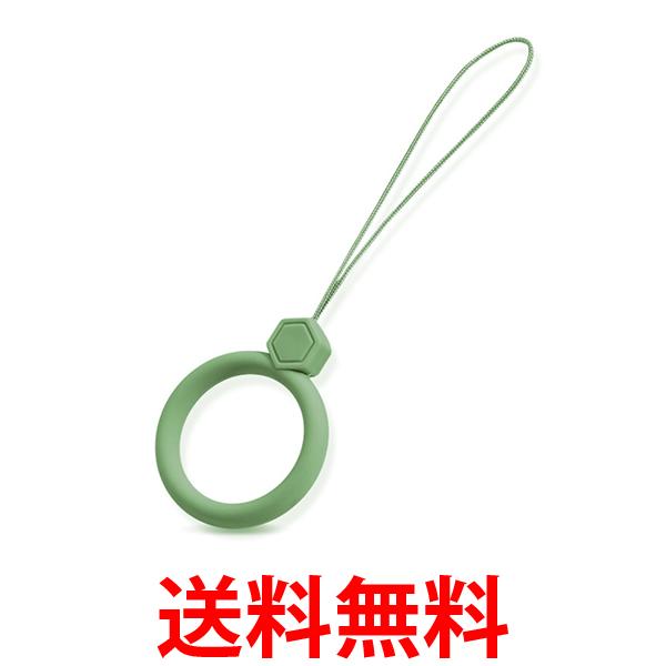 スマホリング リングストラップ ストラップ グリーン 落下防止 スマホホルダー フィンガーストラップ ソフトシリコン (管理S) 送料無料 【SK03406】...