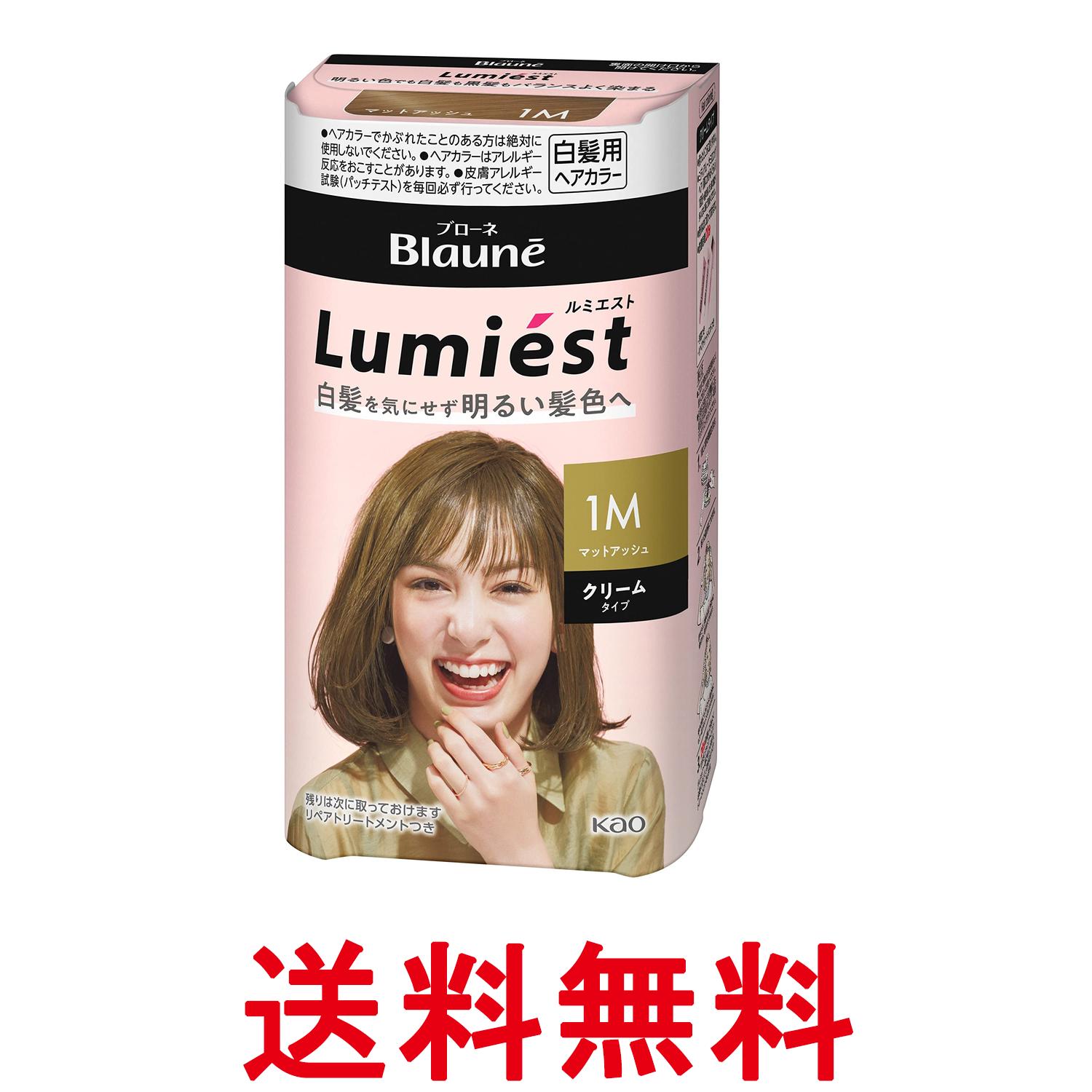 花王 ブローネ ルミエスト ヘアカラー 1M マットアッシュ クリームタイプ 白髪用ヘアカラー 白髪染め 108g 送料無料 【SK05258】