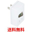 オーム電機 HS-TMP2A2-W LEDスイッチ節電タップ 2個口 送料無料 【SK13012】