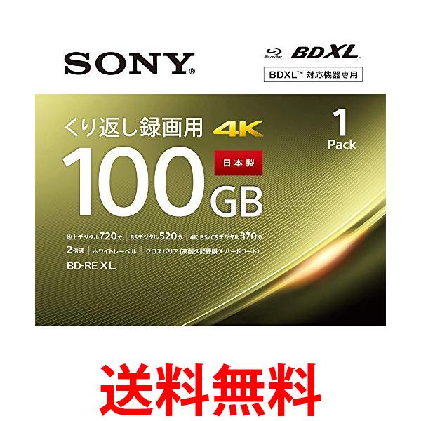 ソニー BNE3VEPJ2 ビデオ用ブルーレイディスク 1枚パック BE-RE 3層 2倍速 100GB 送料無料 【SK17254】