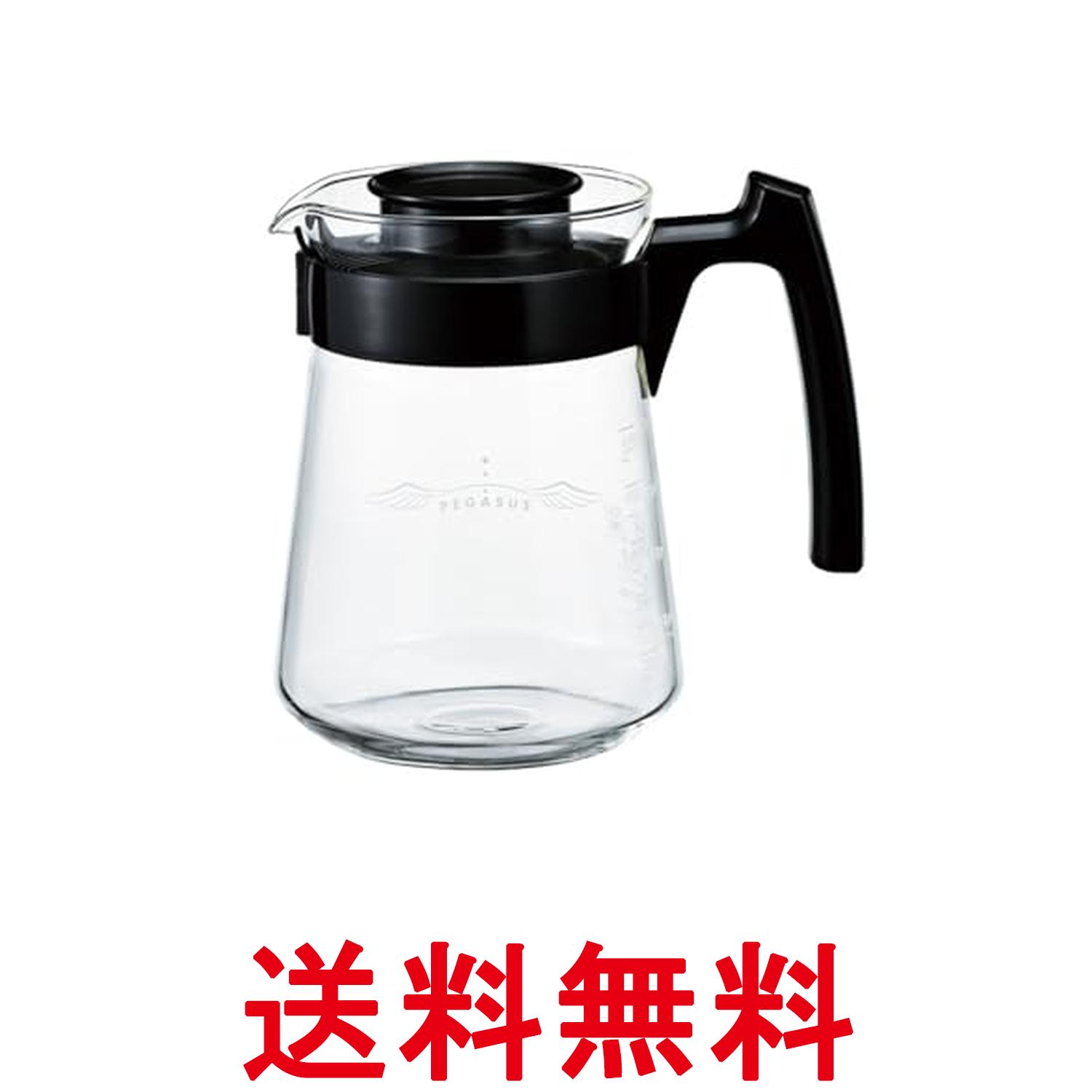 HARIO(ハリオ) ペガサス サーバー 600 電子レンジ対応 600ml 2~5杯用 ブラック 日本製 PES-02-B