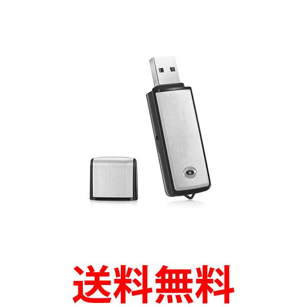 USB型 ボイスレコーダー 8GB ICレコーダー 小型 軽量 長時間 操作簡単 携帯便利 USBメモリ 大容量 ブラック (管理S) 送料無料 【SK19187】