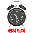 目覚まし時計 ブラック 起きれる大音量 子供 置き時計 アナログ 電池式 レトロ アラーム ライト (管理S) 送料無料 【SK19365】