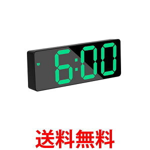 目覚まし時計 置き時計 デジタル LEDライト 静音設計 おしゃれ かわいい 子供 ブラック 長方形 (管理S) 送料無料 【SK19802】