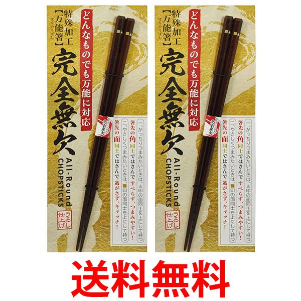2個セット 完全無欠万能箸 23cm 特殊加工でどんな食材でもつかみやすい 箸 送料無料 【SK20327】