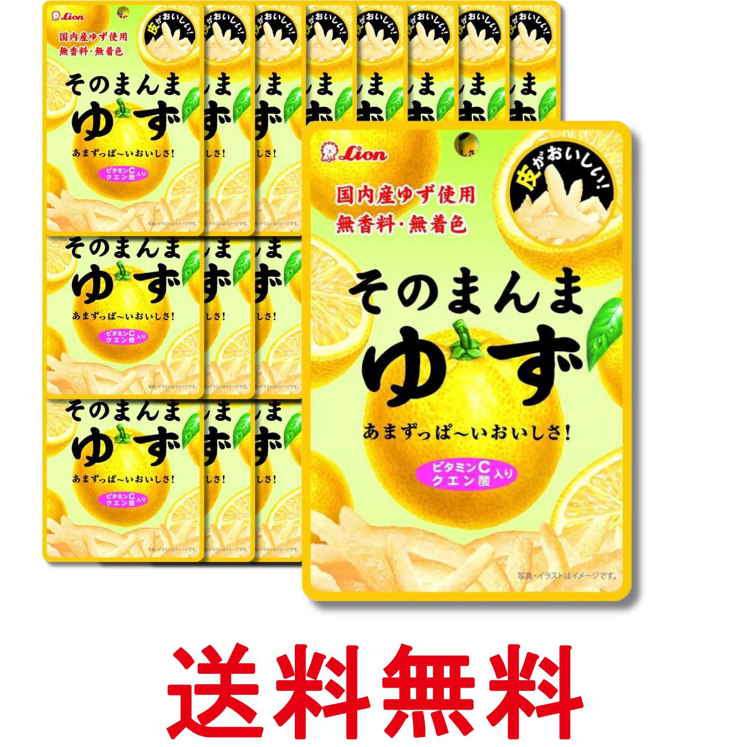 24個セット ライオン菓子 そのまんまゆず 23g 送料無料 【SK23345】