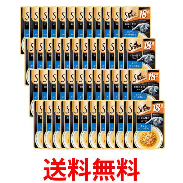 48個セット シーバアミューズ 18歳以上 お魚の贅沢スープ まぐろ かつお節添え 40g ねこ用 ペットフード 送料無料 【SK24978】
