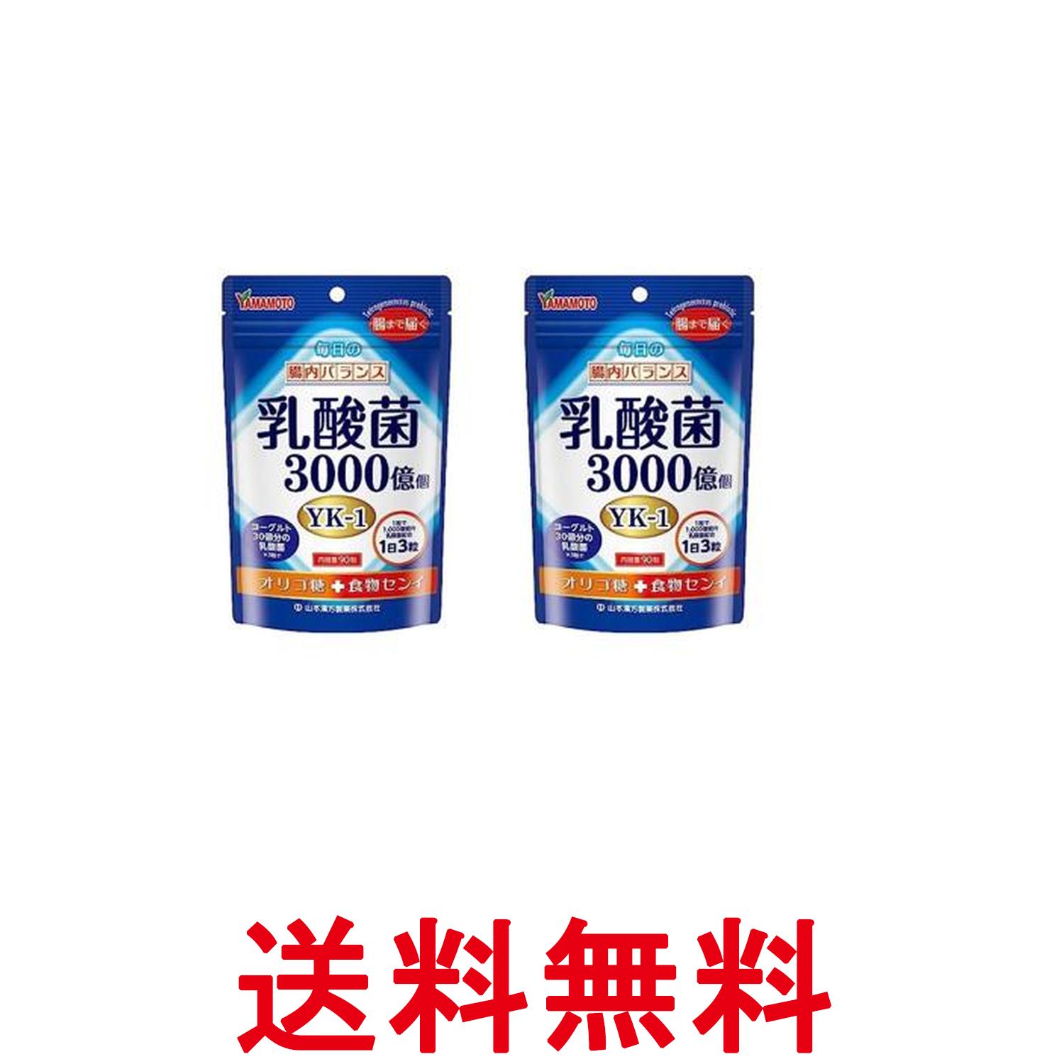 2個セット 山本漢方製薬 乳酸菌粒 90粒 送料無料 【SK26497】