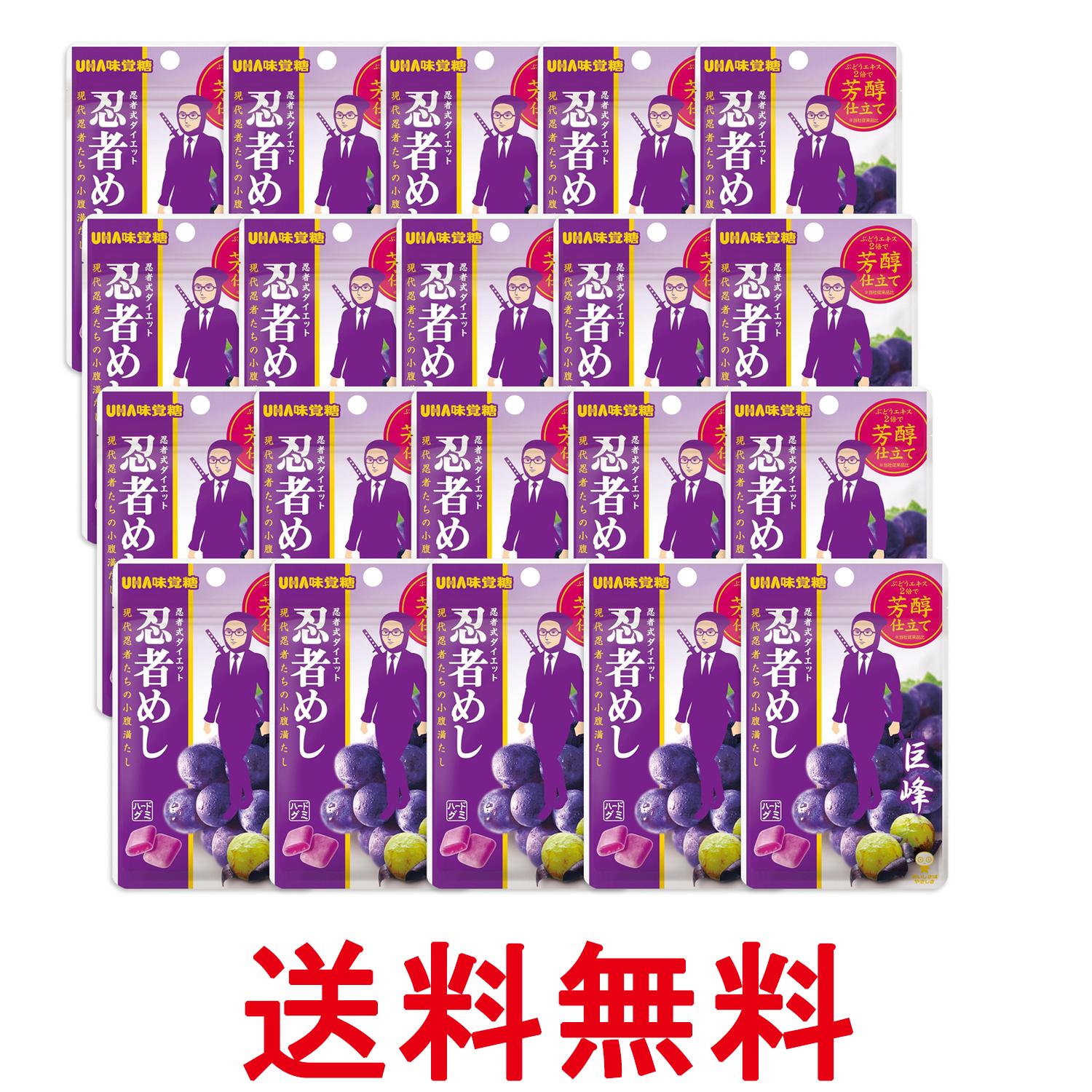 20個セット UHA味覚糖 e－ma 忍者めし 巨峰味 20g 送料無料 【SK27528】
