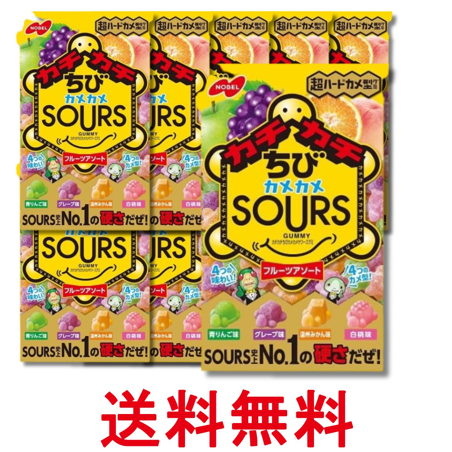 10個セット ノーベル カチカチちびカメカメサワーズ フルーツアソート 70g 送料無料 【SK28998】