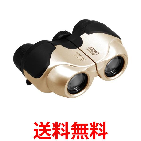 2個セット ケンコー 97613 ゴールド 双眼鏡 AERO MASTER 8×18 mini ポロプリズム式 8倍 18口径 軽量コンパクト 送料無料 【SK30298】