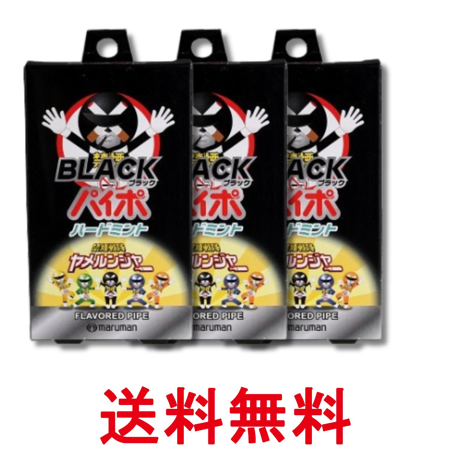 3個セット ライテック ブラックパイポ ハードミント 3本入 禁煙パイプ 送料無料 【SK32124】