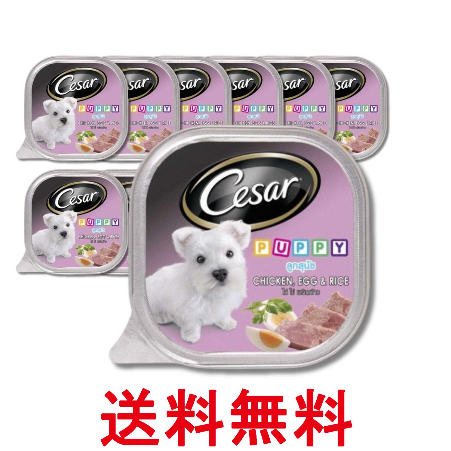 Rakuten - 12個セット マースジャパン シーザー 2ヵ月からの子犬用 ビーフ にんじん・たまご入り 100g 送料無料 【SK33247】