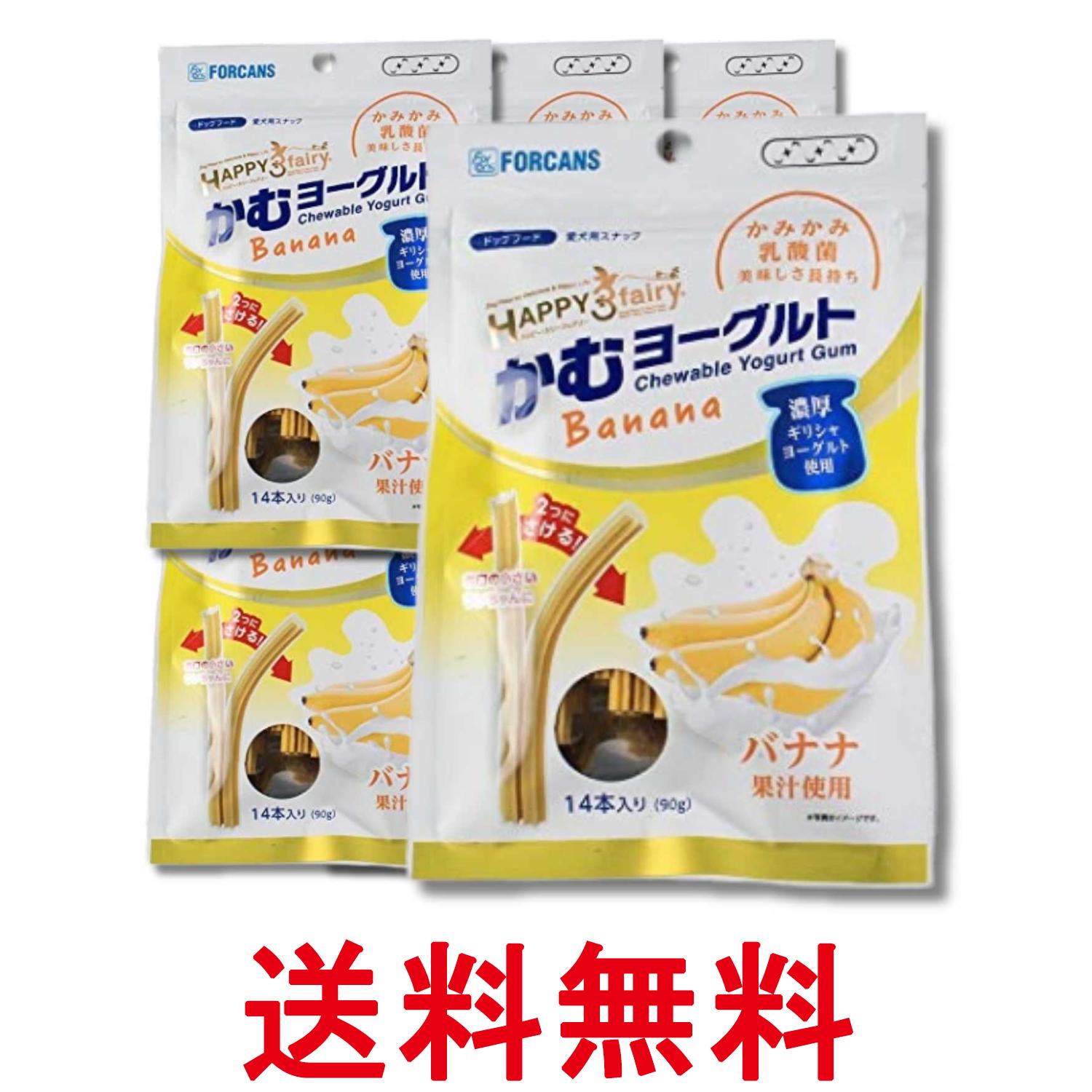 Shoe Shape - 6個セット フォーキャンス ハッピー3フェアリー デンティスリーフェアリー かむヨーグルト バナナ 14本入 送料無料 【SK34485】
