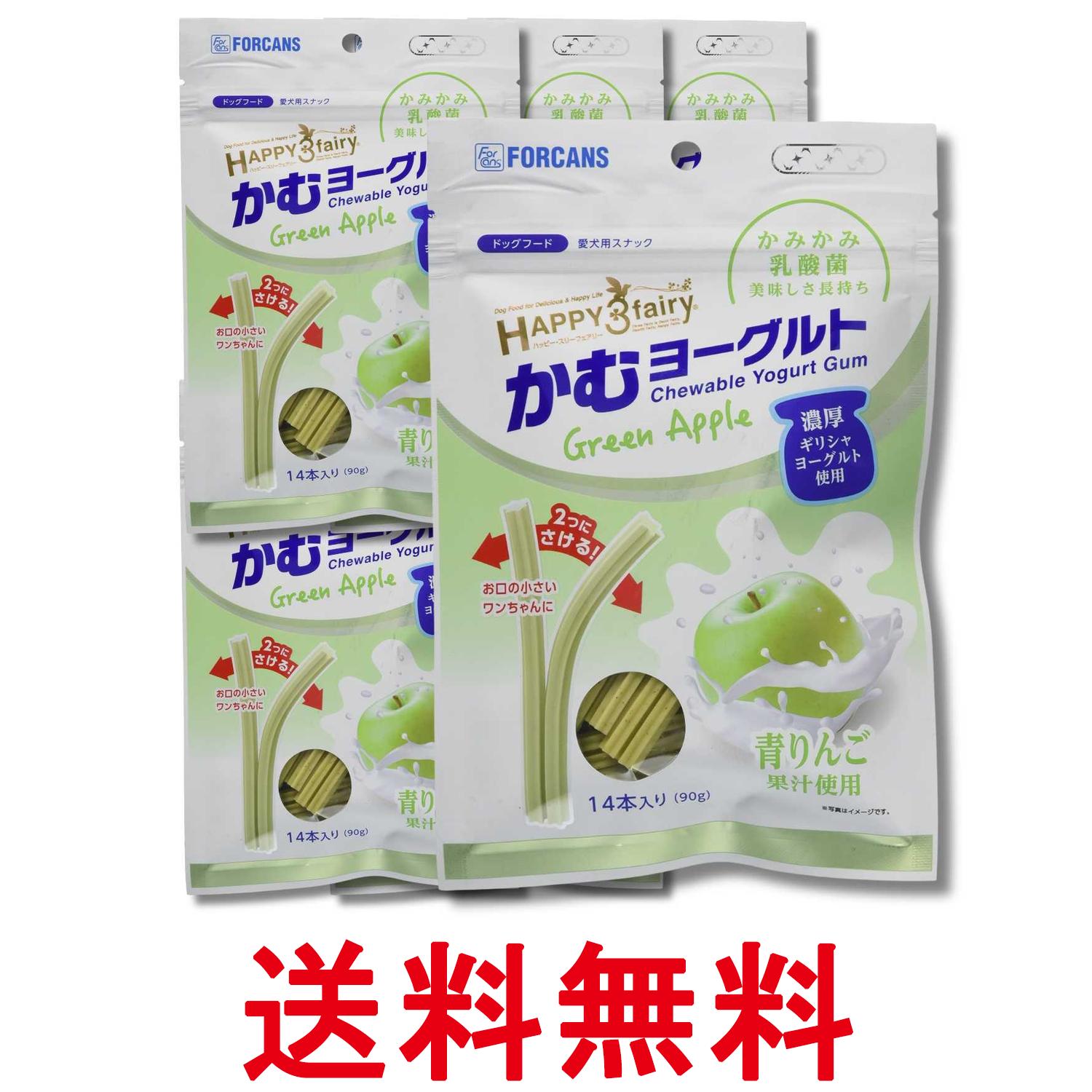 Chewing Gums - 6個セット フォーキャンス ハッピー3フェアリー デンティスリーフェアリー かむヨーグルト 青リンゴ 14本入 送料無料 【SK34490】