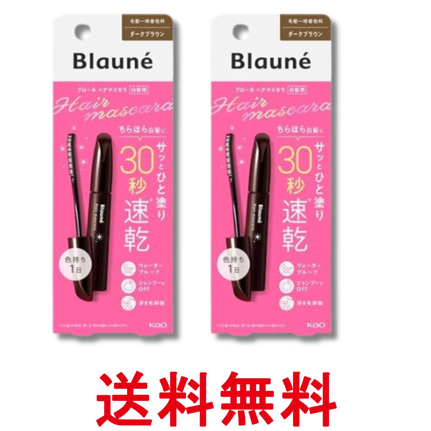 2個セット 花王 ブローネヘアマスカラ ダークブラウン 12ml 白髪かくし ウォータープルーフ 自然な仕上がり 送料無料 【SK34720】