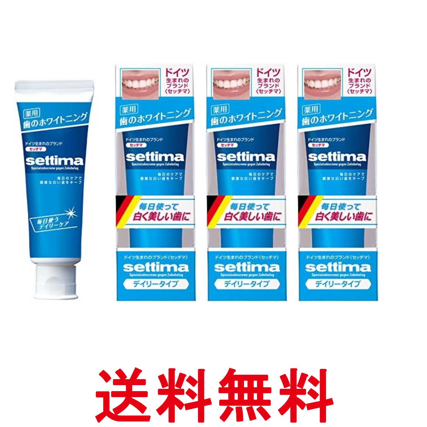 3個セット サンスター セッチマはみがき デイリータイプ スタンディングタイプ 歯磨き粉 80g settima 送料無料 