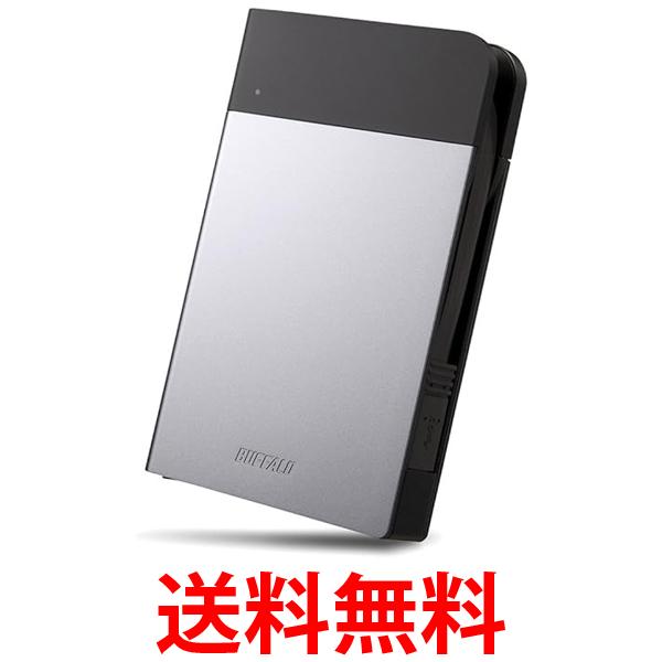 バッファロー ICカードロック解除対応MILスペック耐衝撃ボディー防滴・防塵ポータブルHDD 1TB シルバー HD-PZN1.0U3-S 送料無料 【SG81109】