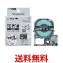キングジム SB24TS マット 透明 白文字 テープカートリッジ テプラPRO 24mm 送料無料 【SG85223】
