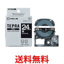 キングジム SD24K 黒 テプラ PROテープカートリッジ カラーラベル 24mm 送料無料 【SG85298】