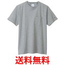 チャンピオン Tシャツ 半袖 丸首 綿100% COTTON USA ショートスリーブポケットTシャツ ベーシック C3-X357 メンズ グレー L 送料無料...