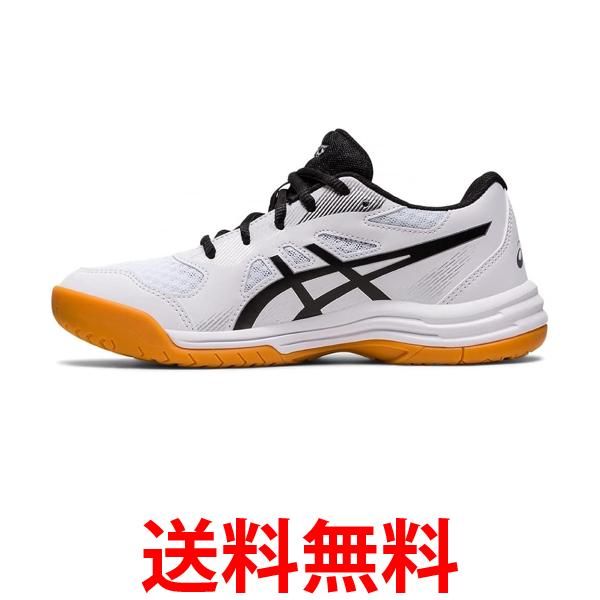 アシックス 1074A039 ホワイト×ブラック バレーボールシューズ UPCOURT 5 GS キ ...