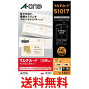 エーワン 名刺 マルチカード スマート&エコノミー 100枚分 51017 送料無料 【SG97663】