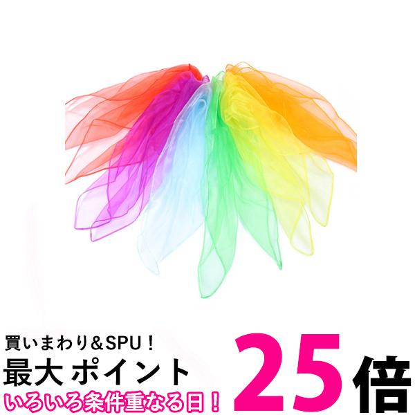 リトミックスカーフ シフォンスカーフ 6色 オーガンジー スカーフ リトミック 子ども 音楽 ダンス 保育園 幼稚園 介護 (管理S) 送料無料 【SK01086】