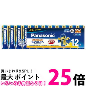 Panasonic LR6EJ/12SW パナソニック LR6EJ12SW EVOLTA エボルタ 単3形 アルカリ乾電池 12本 パック 送料無料 【SJ06667】