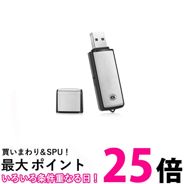 USB型 ボイスレコーダー 8GB ICレコーダー 小型 軽量 長時間 操作簡単 携帯便利 USBメモリ 大容量 ブラック (管理S) 送料無料 
