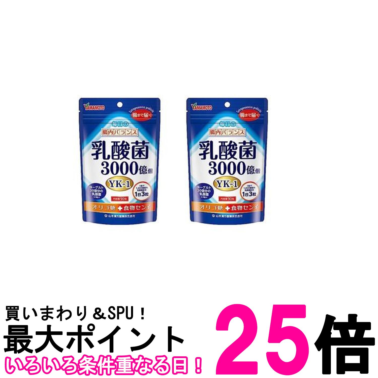 2個セット 山本漢方製薬 乳酸菌粒 90粒 送料無料 【SK26497】
