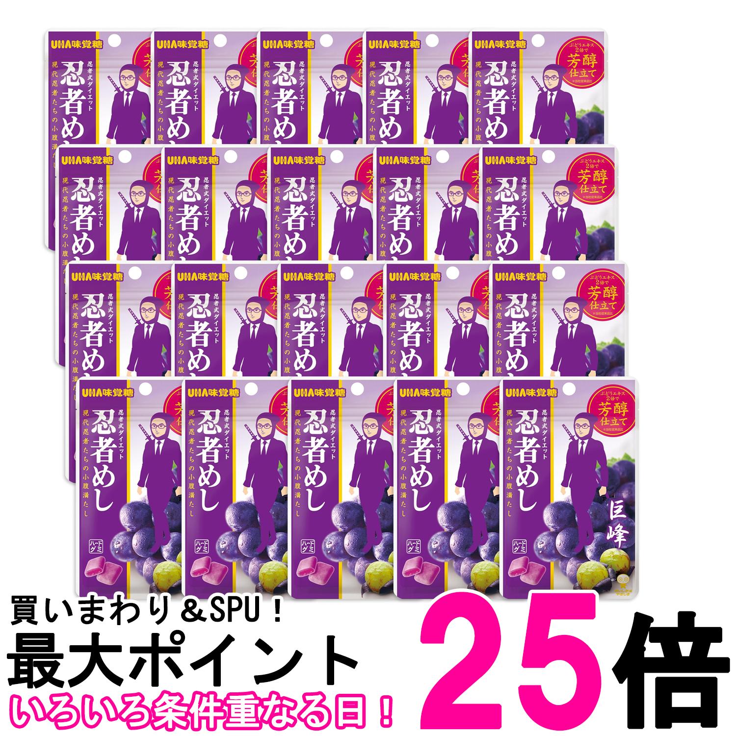 20個セット UHA味覚糖 e－ma 忍者めし 巨峰味 20g 送料無料 【SK27528】