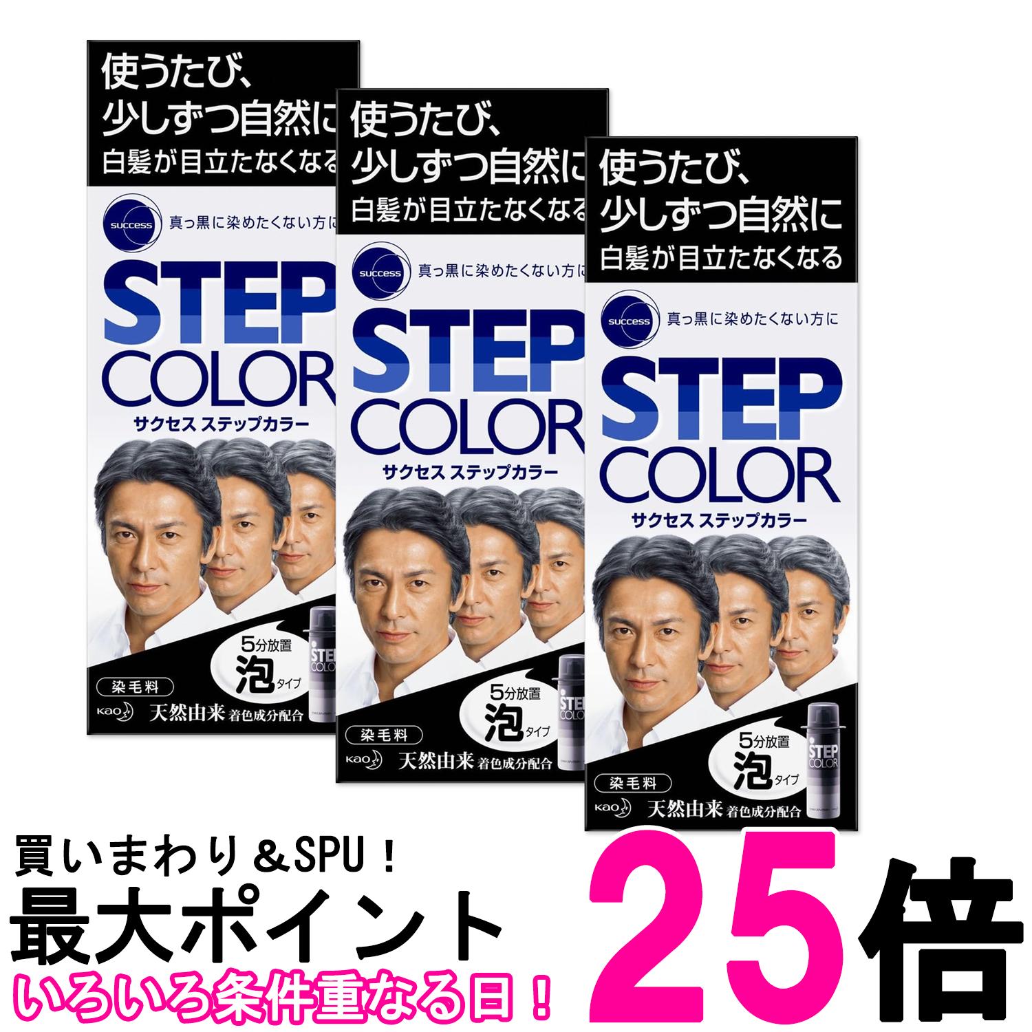 3個セット 花王 サクセス ステップカラー 110g 白髪染め 送料無料 【SK27606】