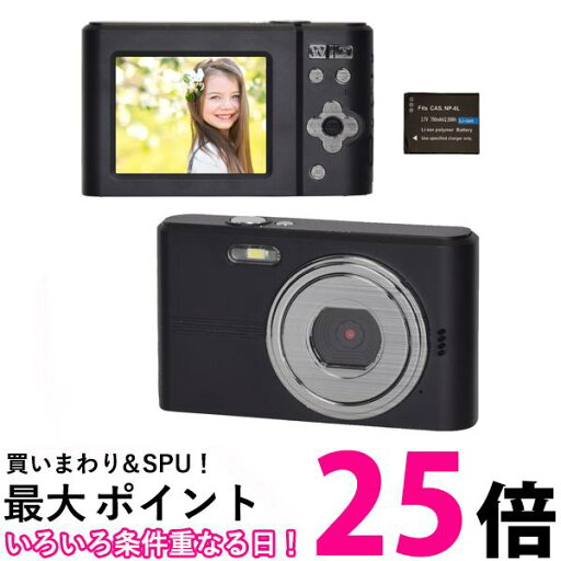 KEIYO 首掛け用ストラップ付き コンパクトデジタルカメラ (ブラック) AN-DC001(BK) 送料無料 【SG64943】 KEIYO 首掛け用ストラップ付き コンパクトデジタルカメラ (ブラック) AN-DC001(BK) 送料無料 【SG64943】