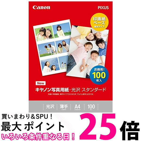 キヤノン コピー用紙 写真用紙 光沢スタンダード 100枚 A4 SD-201A4100 送料無料 【SG71963】