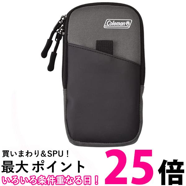 エツミ & Coleman コールマン コラボレーションモデル VCO-8755 スマートポーチ グレー スマホポーチ ベルト ループ 送料無料 【SG75777】