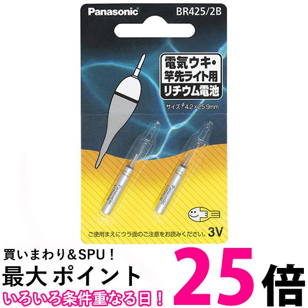 パナソニック ピン形リチウム電池 3V 2個入り BR425/2B 送料無料 【SG76862】