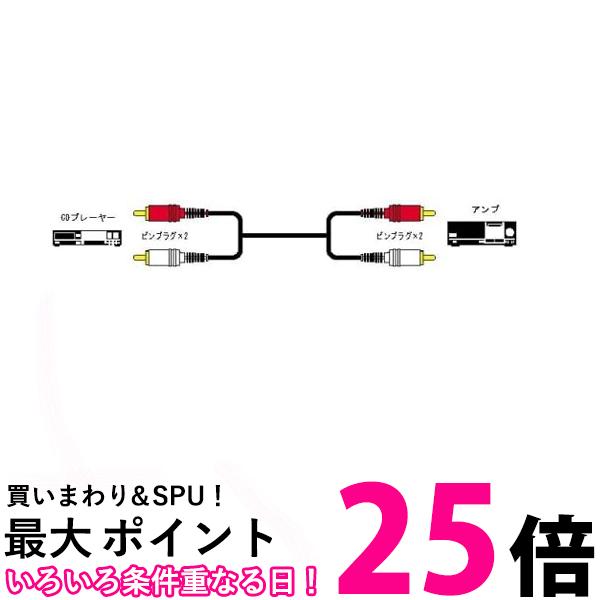 JVC ピンプラグX2-ピンプラグX2 1M CN-180G 送料無料 【SG78387】