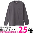 ヘインズ H5196 メンズ ダークグレー XL ビーフィー ロングスリーブ ポケットTシャツ ロンT 長袖 1枚組 BEEFY-T 綿100% 送料無料 【SG87488】