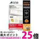エーワン 名刺 マルチカード スマート&エコノミー 1000枚分 51018 送料無料 【SG97664】