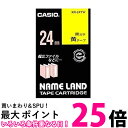 カシオ ネームランドテープカートリッジ 24mm XR-24YW 黒文字/黄テープ(1コ入) 【SS4971850123781】