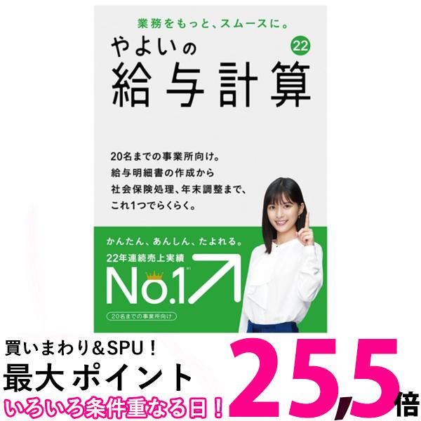 弥生 やよいの給与計算 22 通常版 令和3年分年末調整対応 【SS4956647351240】