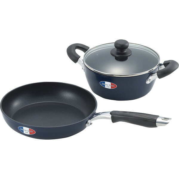 ギフト ジャンヌ・エコール 両手鍋（20cm）＆フライパン（24cm）セット JE-116R 【STS228280924】