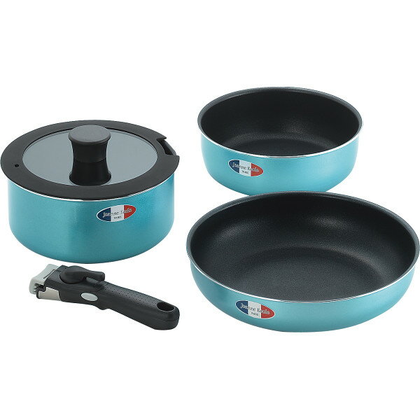 ギフト ジャンヌ・エコール 着脱ハンドル鍋3点セット JE-122R 【STS228319685】