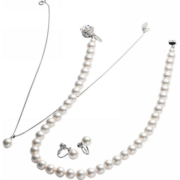 ギフト ユキコハナイ パール3点セット ホワイト A-YH150 【STS228336148】