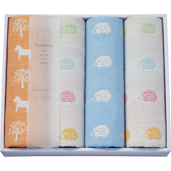 ふわら 四重織フェイスタオル4枚セット FWR5033 【STS230133053】