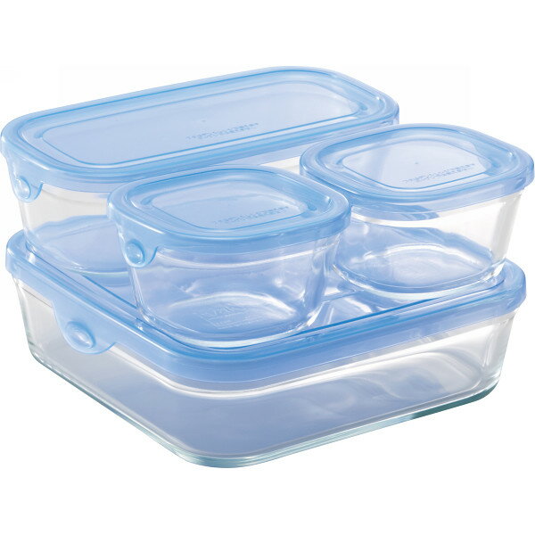 イワキ パック＆レンジ システム4点セット ブルー PS-NPR-4B2 【STS230477063】